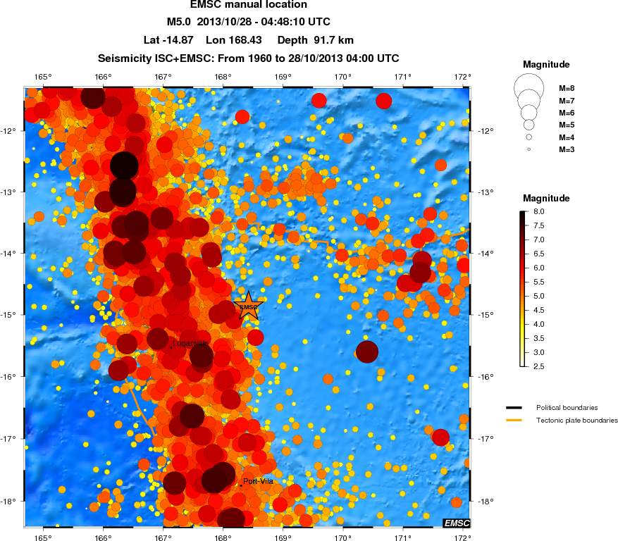 regional magnitude historical seismicity