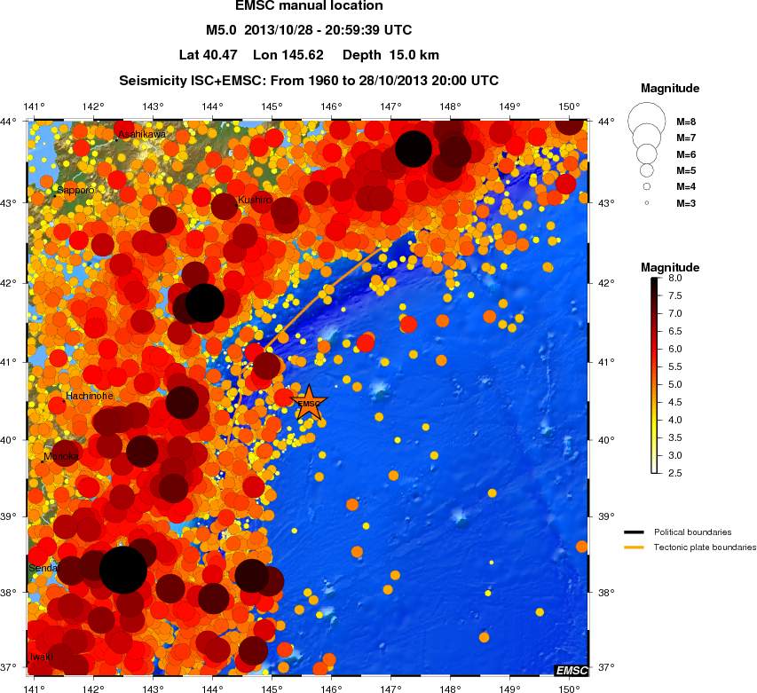 regional magnitude historical seismicity