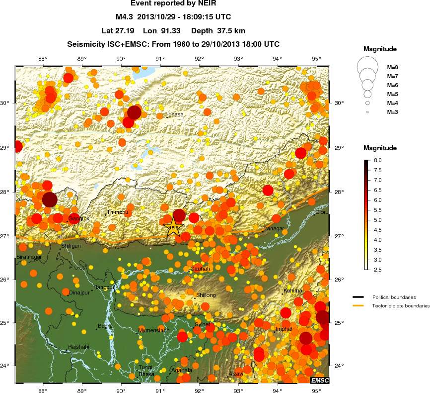 regional magnitude historical seismicity