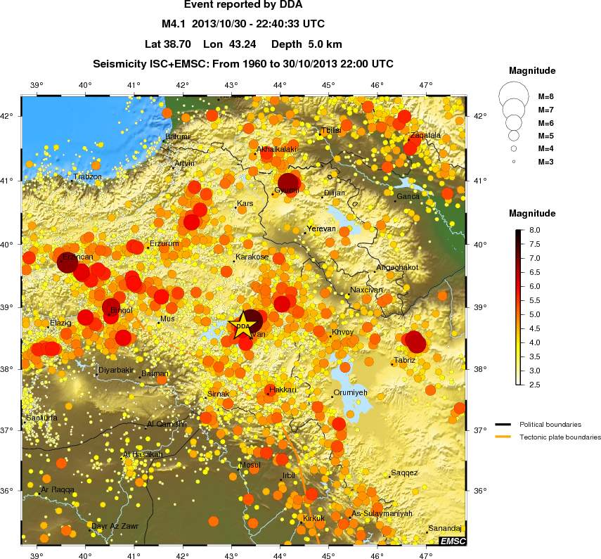 regional magnitude historical seismicity