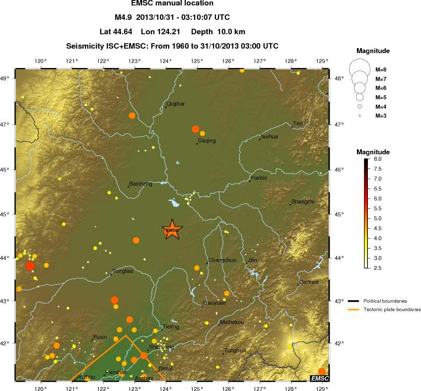 regional magnitude historical seismicity