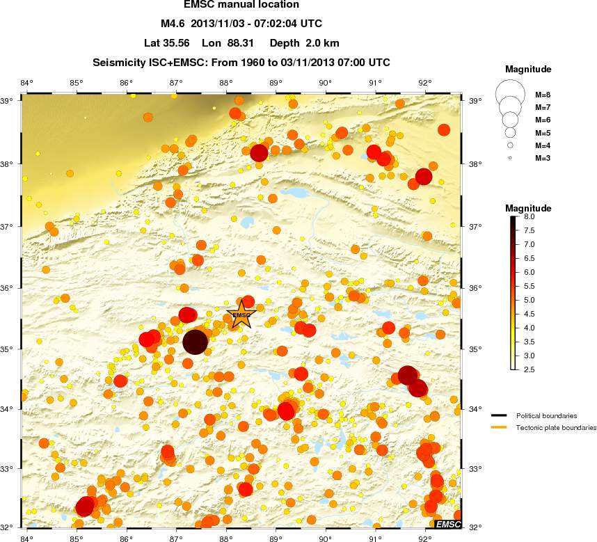 regional magnitude historical seismicity