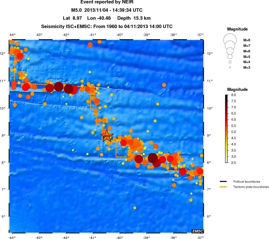 regional magnitude historical seismicity