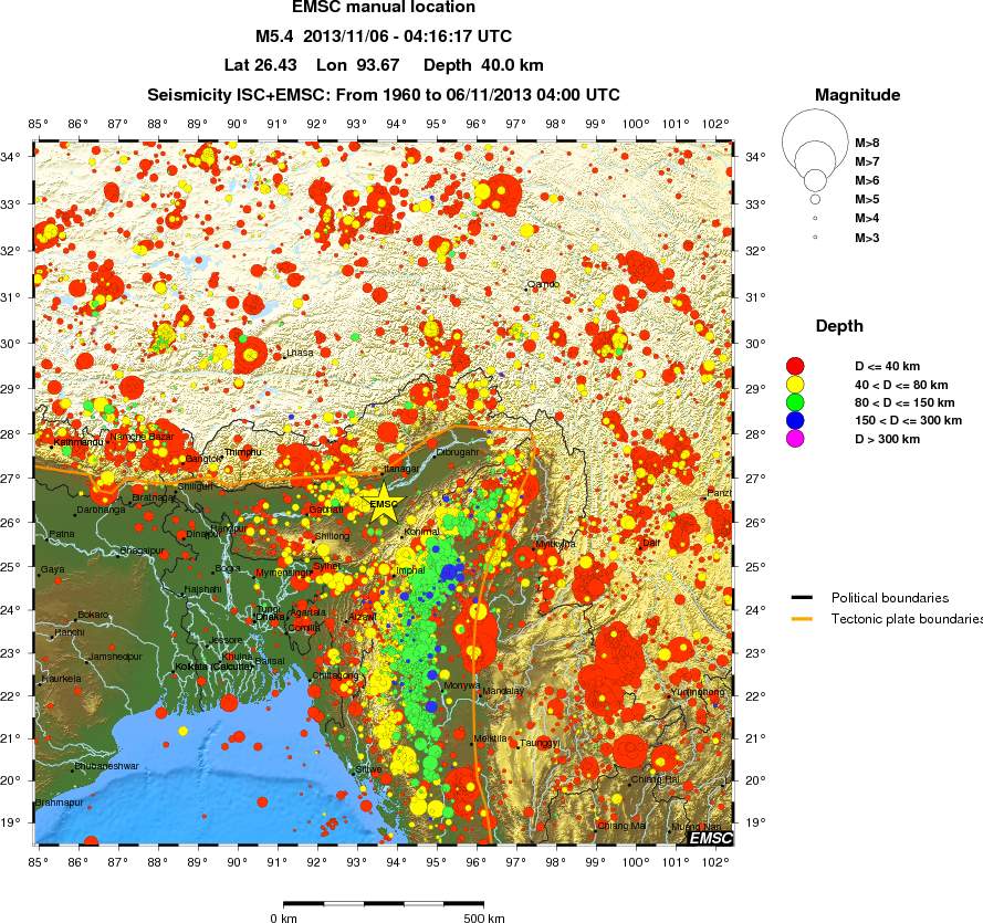 wide historical seismicity