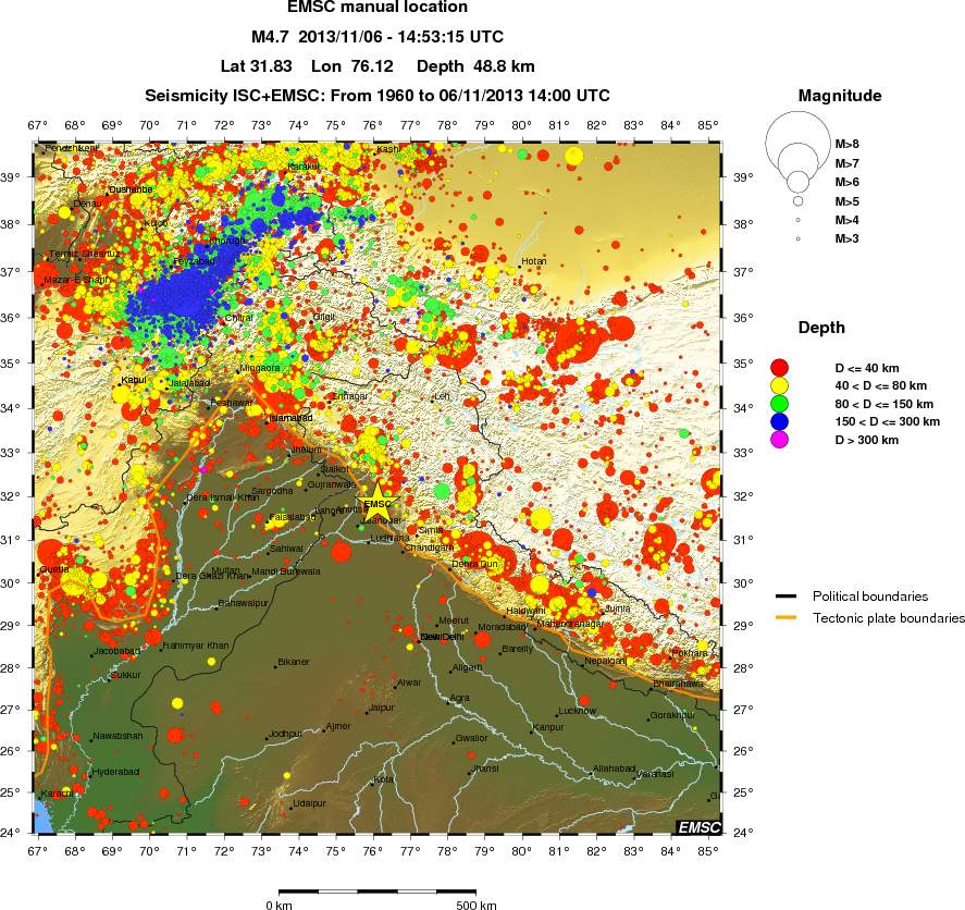 wide historical seismicity