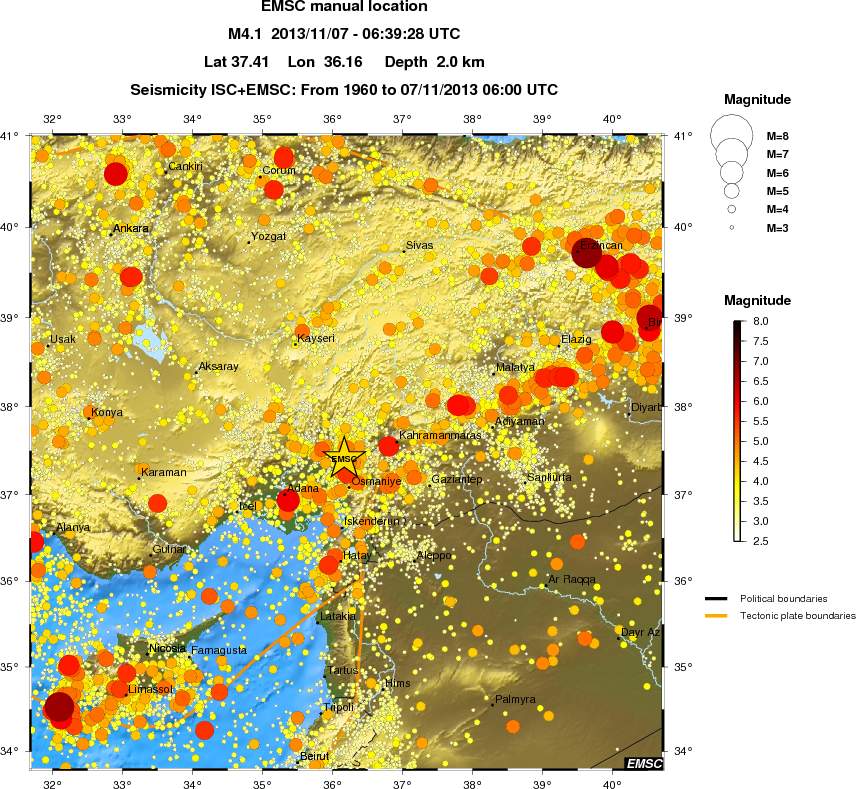 regional magnitude historical seismicity