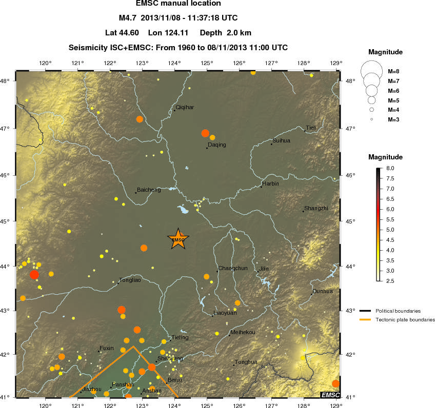 regional magnitude historical seismicity