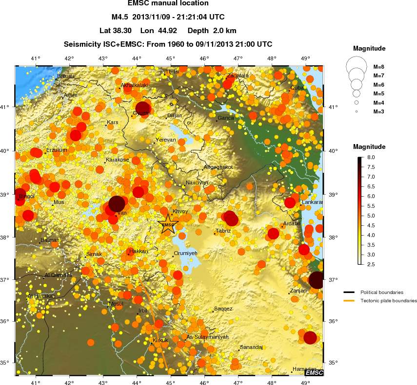 regional magnitude historical seismicity