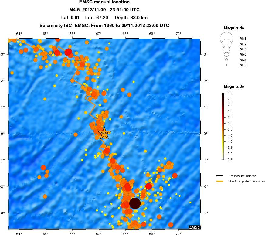 regional magnitude historical seismicity
