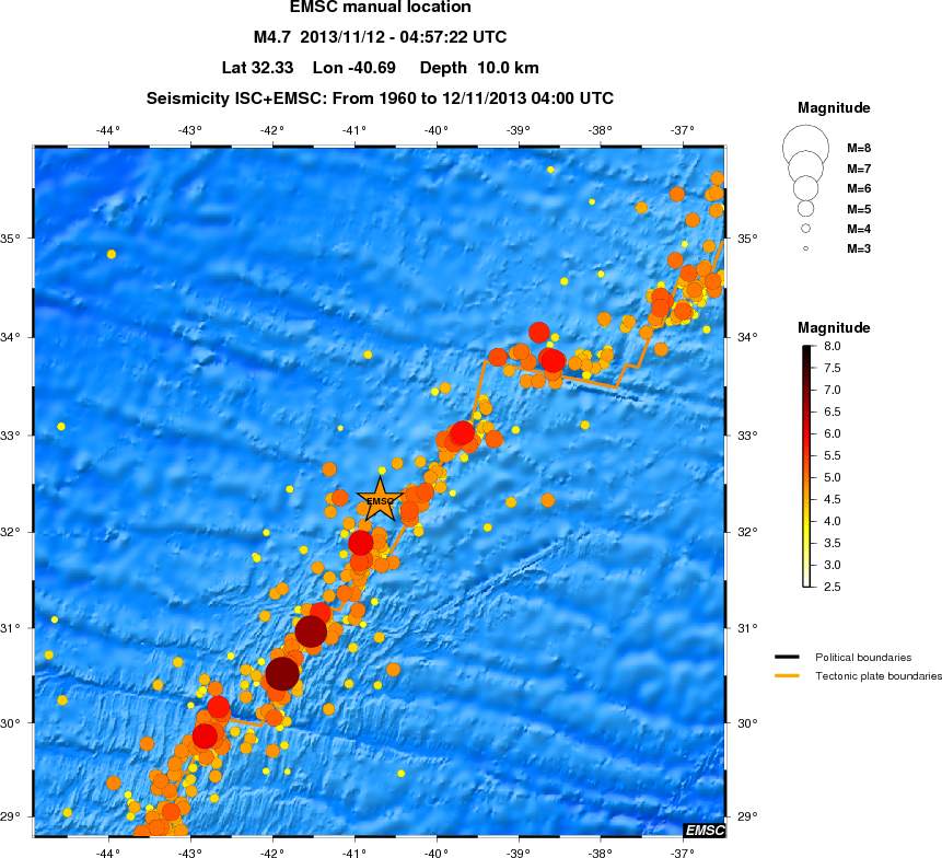 regional magnitude historical seismicity