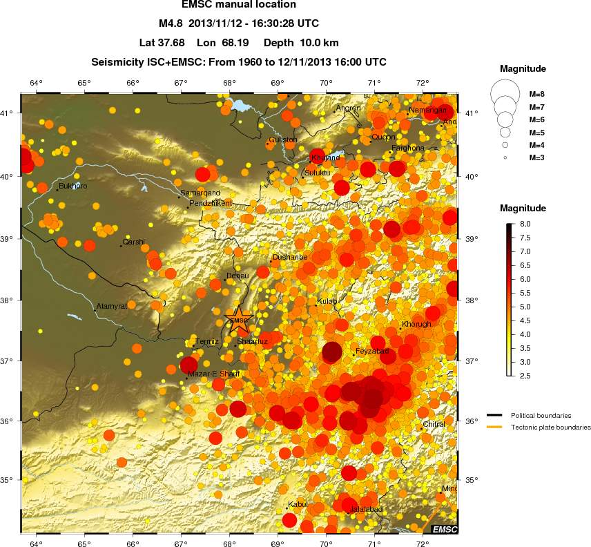 regional magnitude historical seismicity