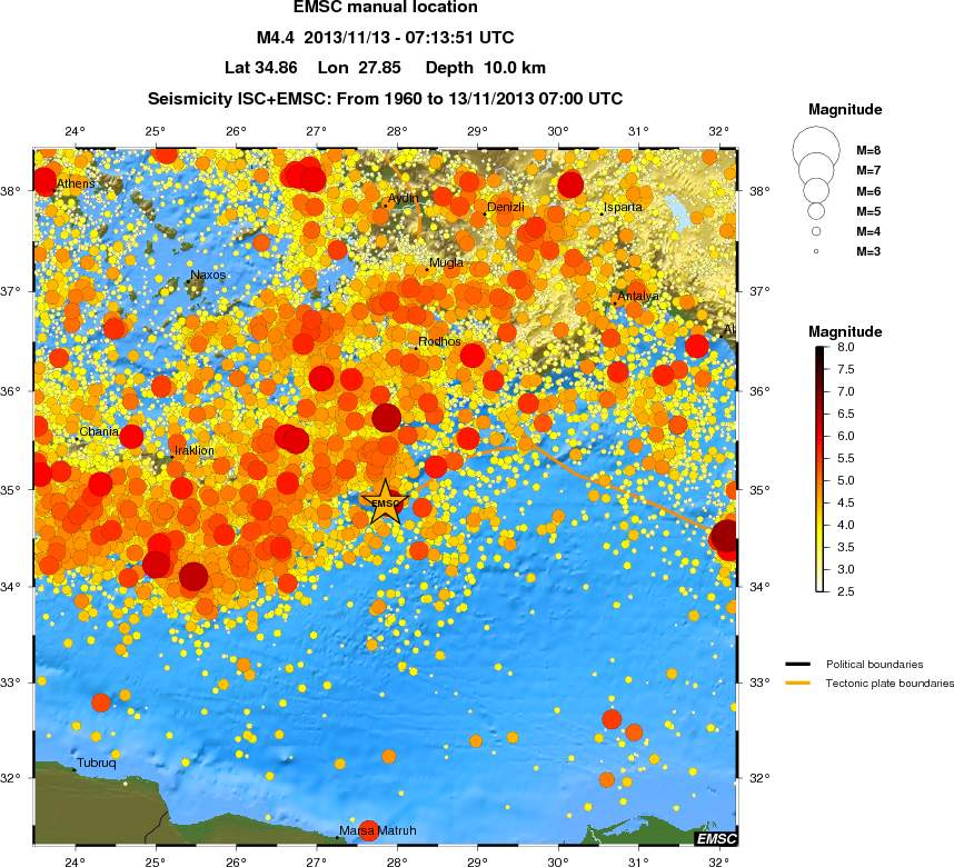 regional magnitude historical seismicity