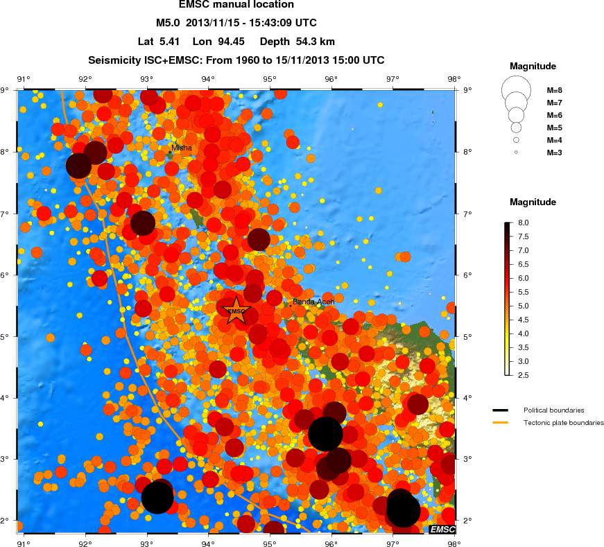 regional magnitude historical seismicity