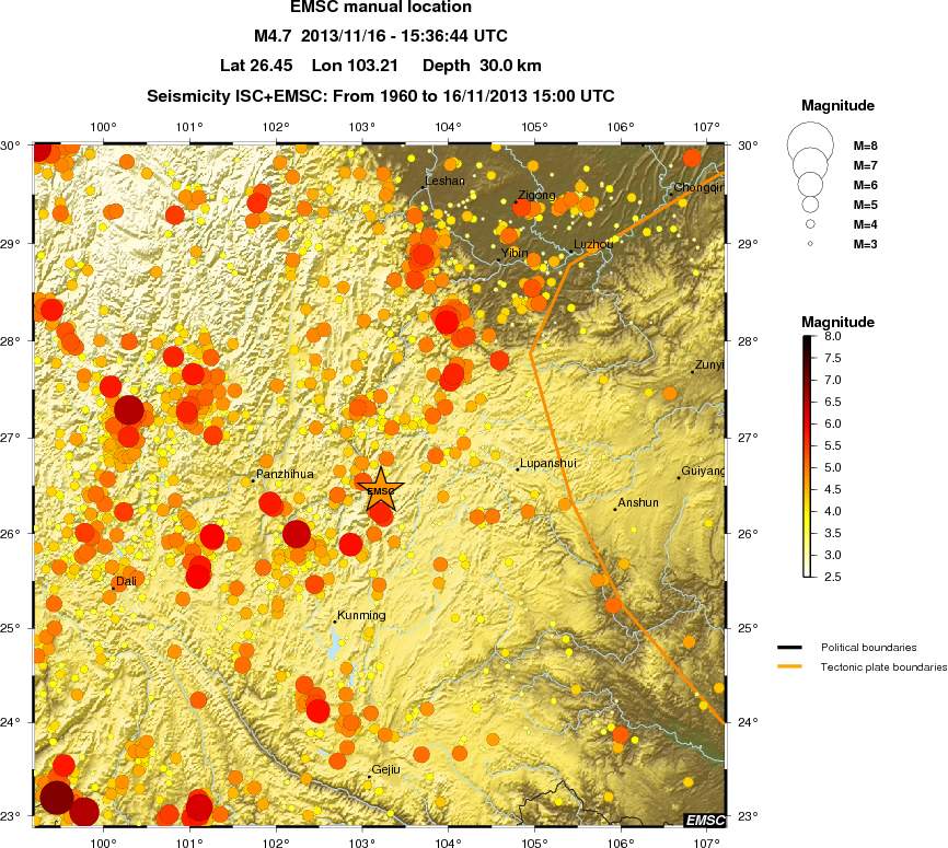 regional magnitude historical seismicity