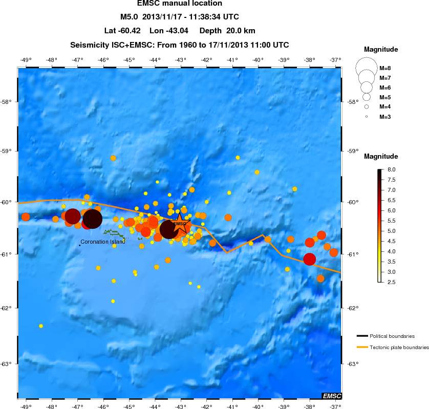 regional magnitude historical seismicity