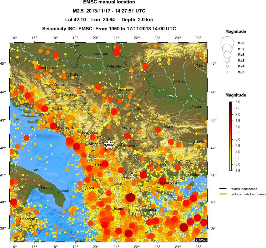 regional magnitude historical seismicity