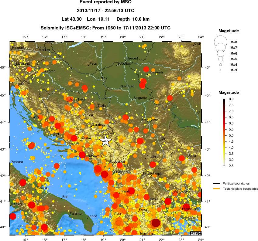 regional magnitude historical seismicity