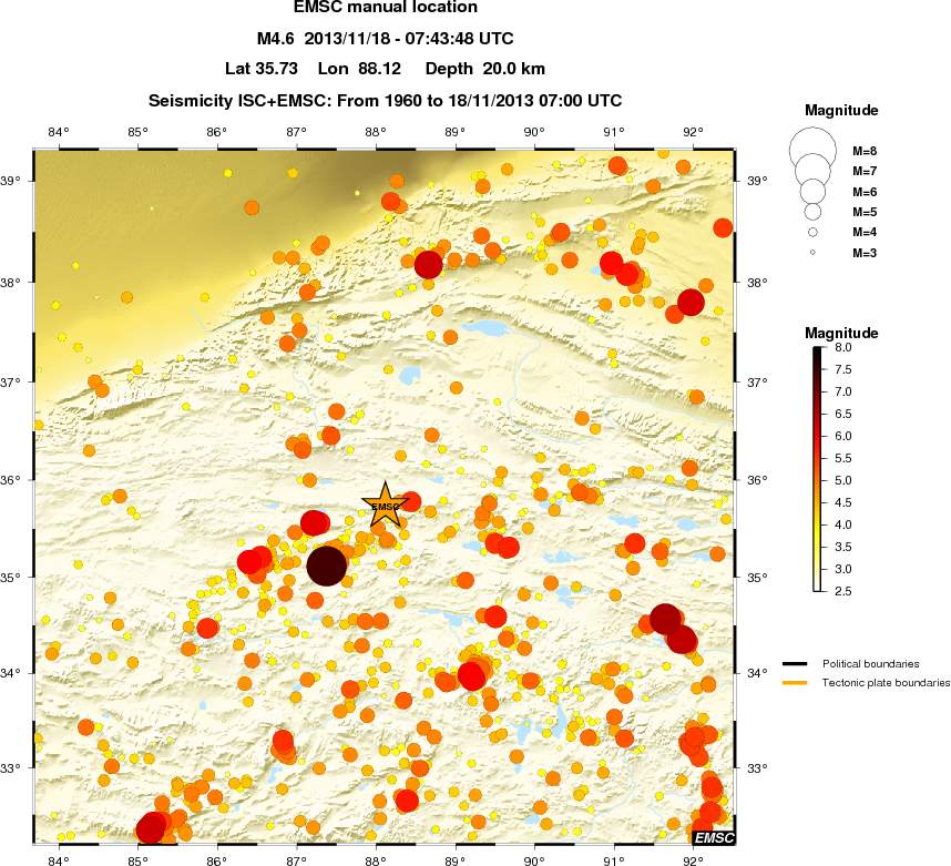regional magnitude historical seismicity