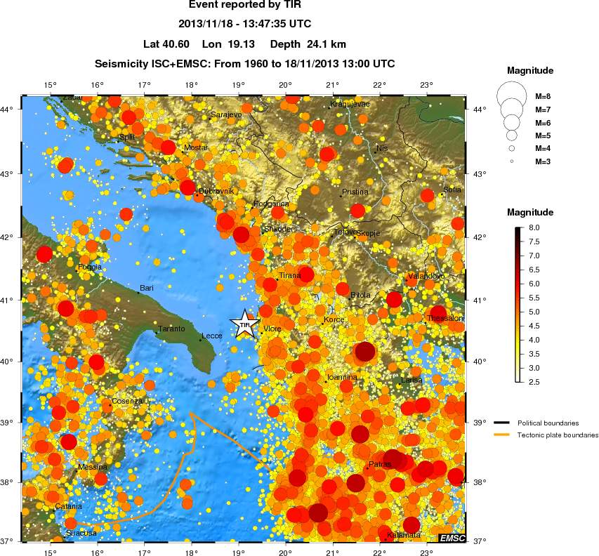regional magnitude historical seismicity