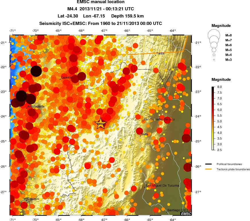 regional magnitude historical seismicity