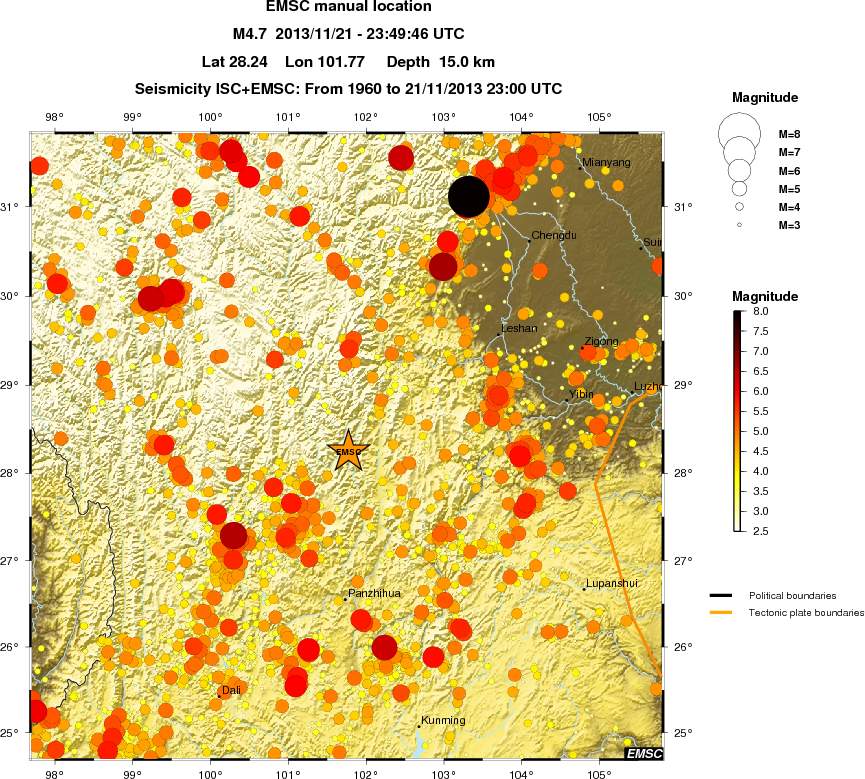 regional magnitude historical seismicity