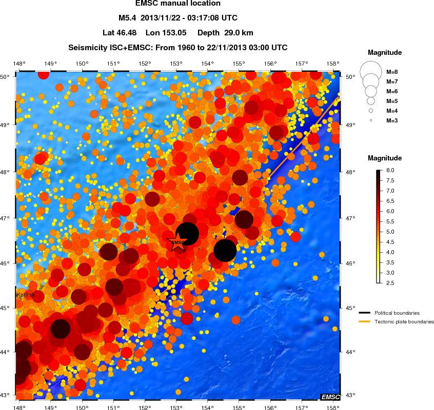 regional magnitude historical seismicity