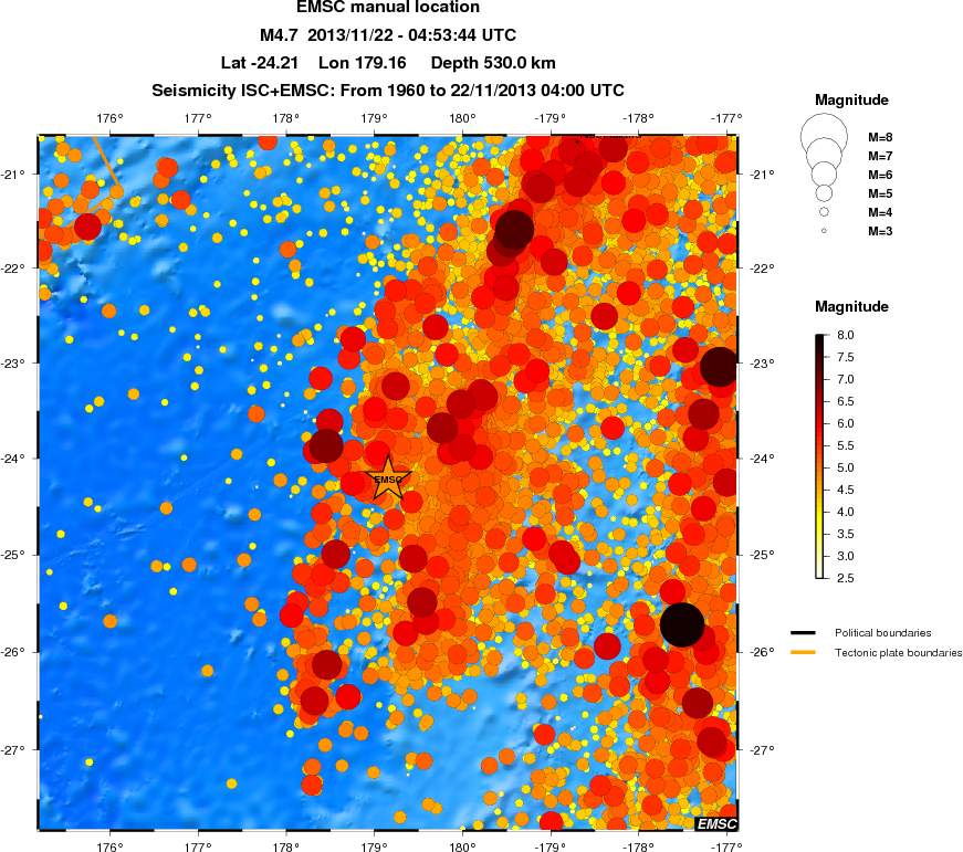 regional magnitude historical seismicity