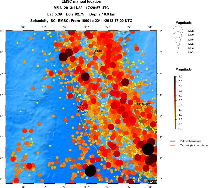 regional magnitude historical seismicity