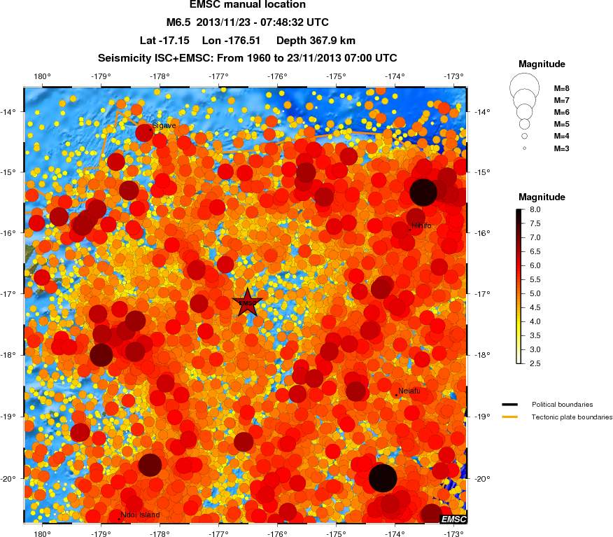 regional magnitude historical seismicity