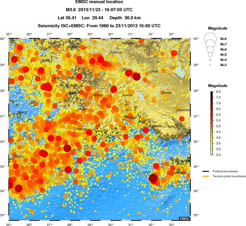 regional magnitude historical seismicity