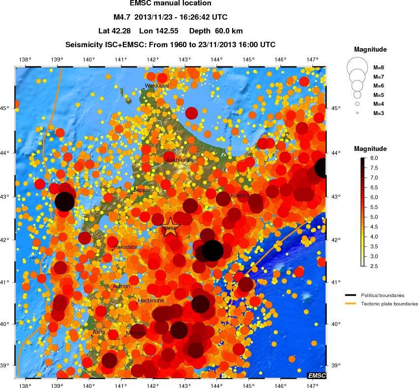regional magnitude historical seismicity