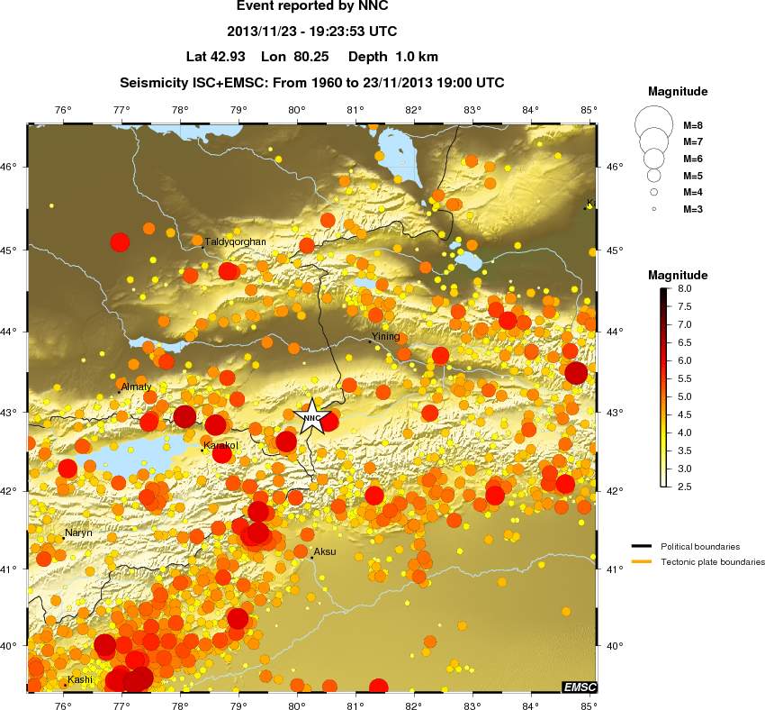 regional magnitude historical seismicity
