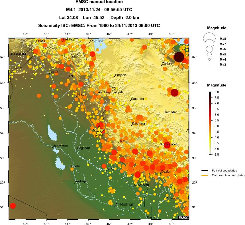 regional magnitude historical seismicity