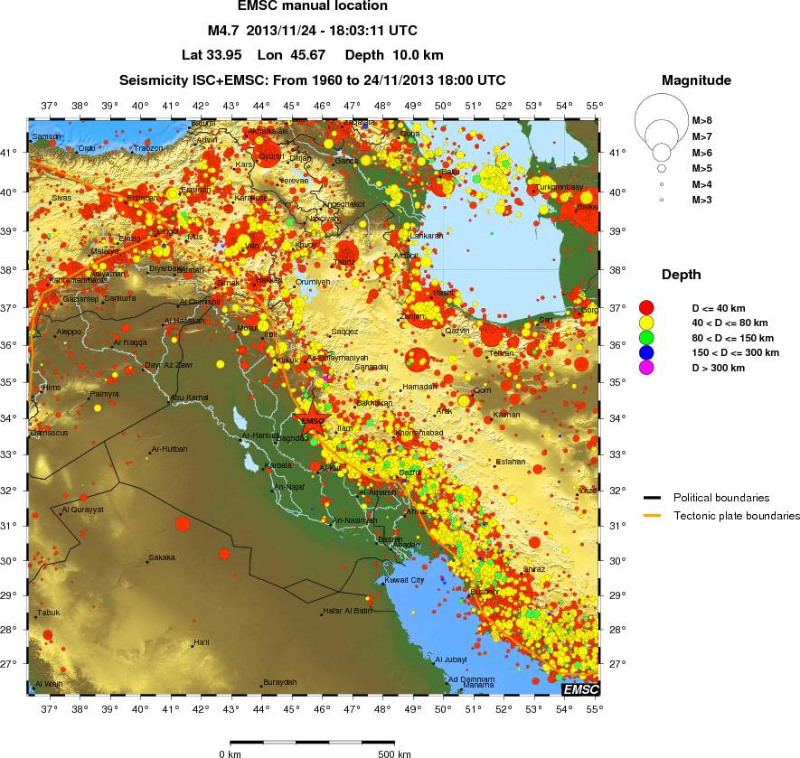 wide historical seismicity
