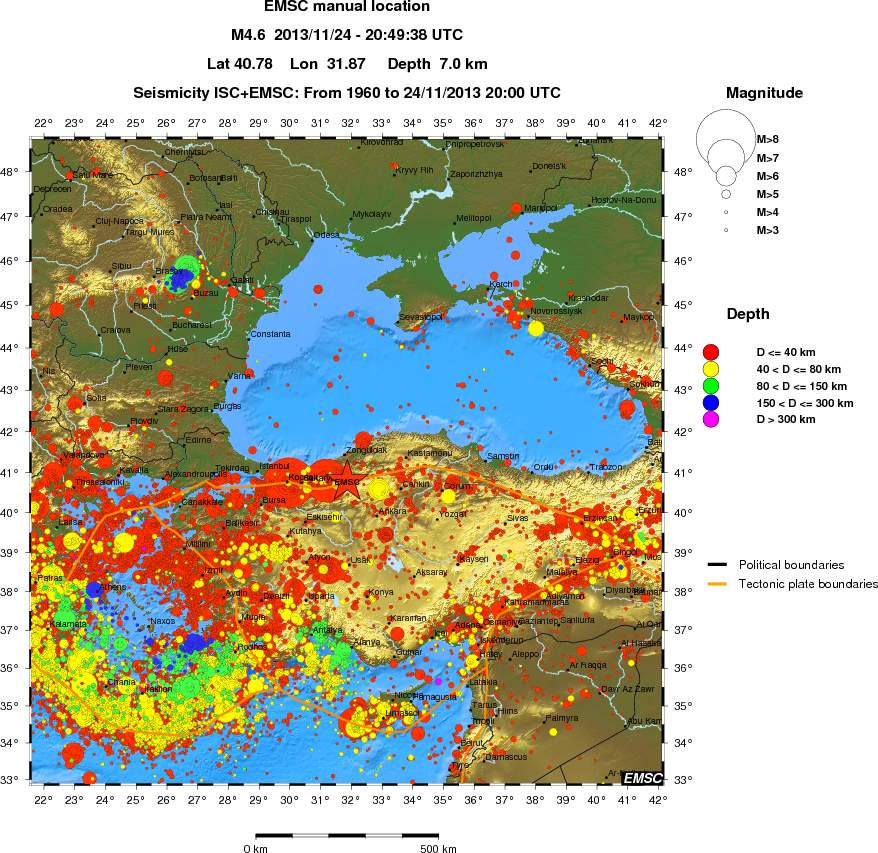 wide historical seismicity