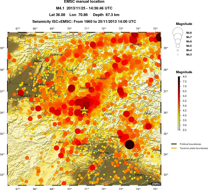 regional magnitude historical seismicity