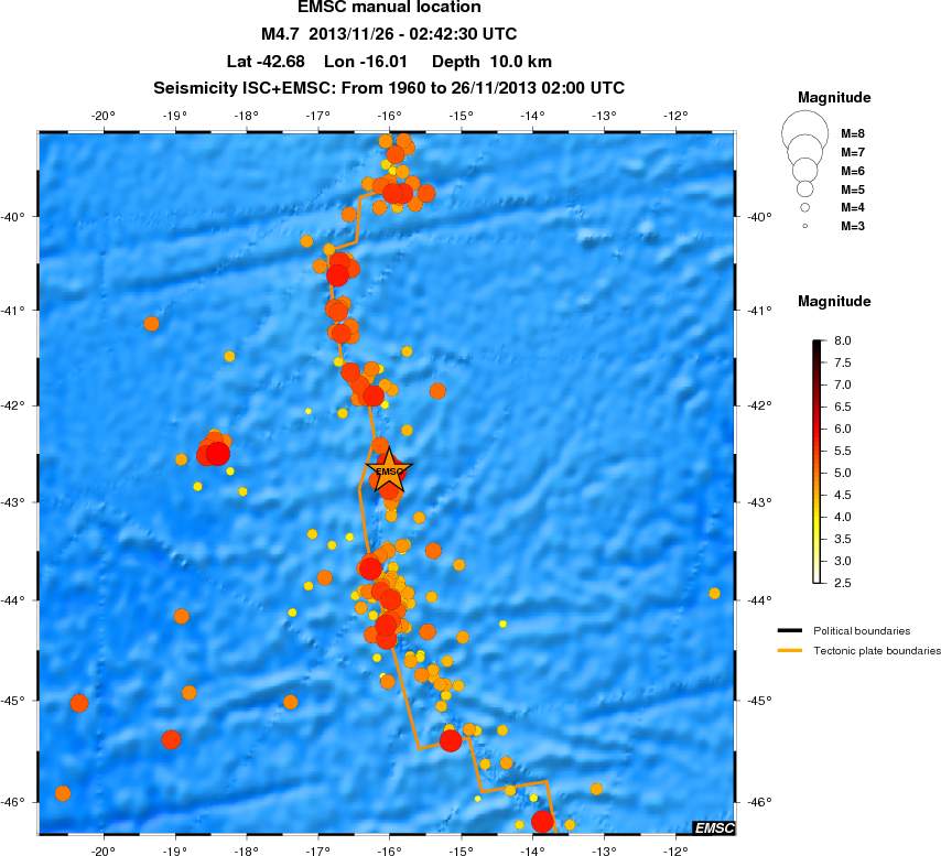 regional magnitude historical seismicity