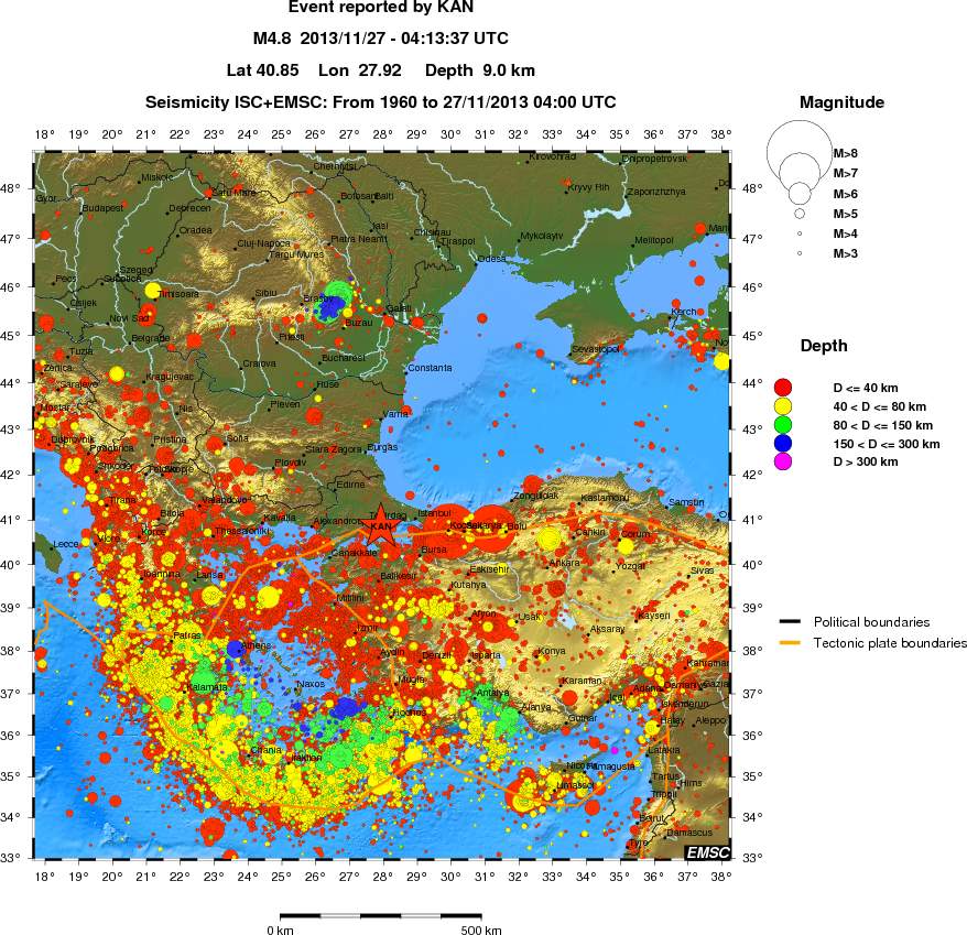 wide historical seismicity