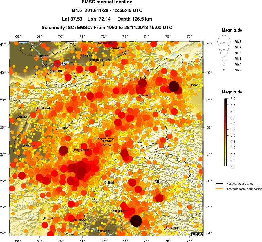 regional magnitude historical seismicity