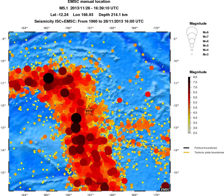 regional magnitude historical seismicity