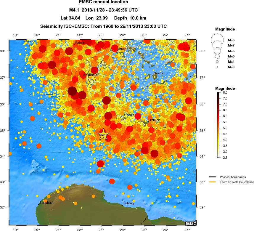 regional magnitude historical seismicity