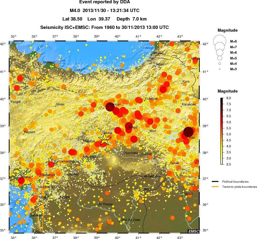 regional magnitude historical seismicity