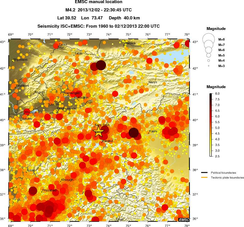 regional magnitude historical seismicity