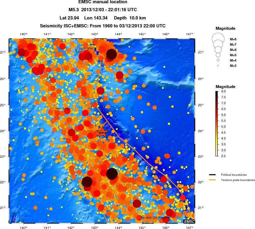 regional magnitude historical seismicity