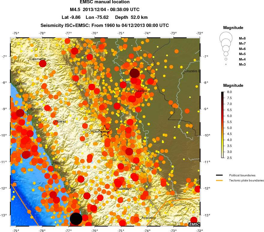 regional magnitude historical seismicity