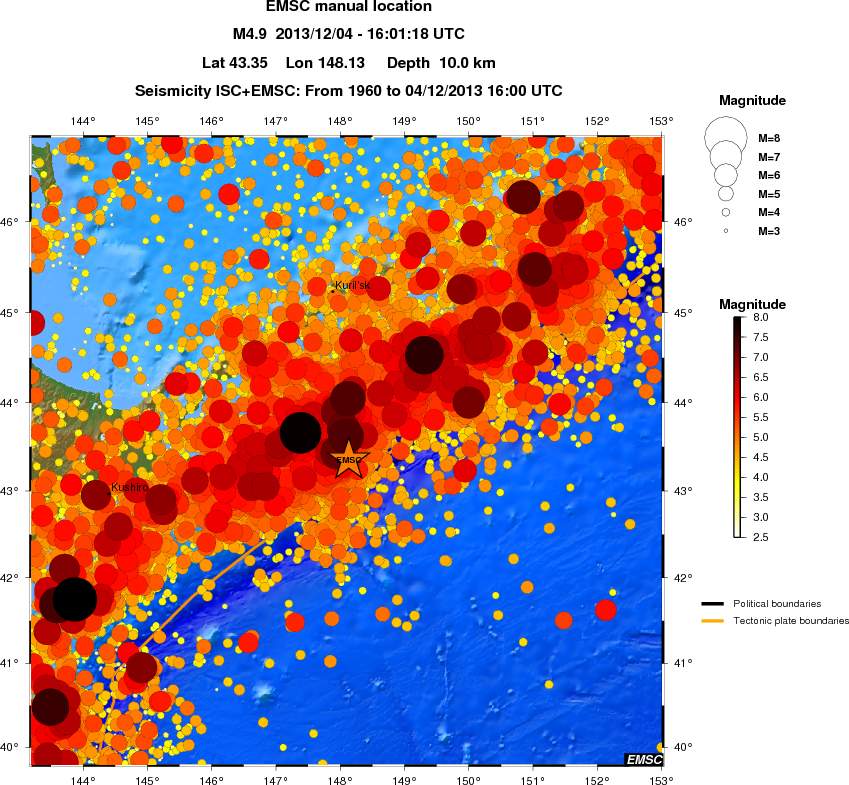 regional magnitude historical seismicity