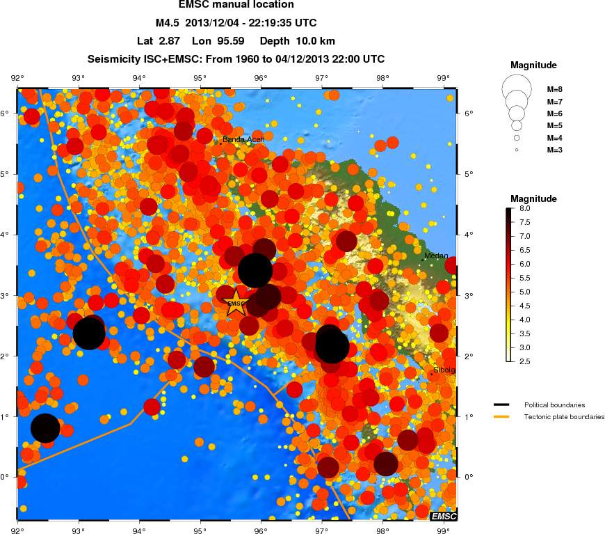 regional magnitude historical seismicity