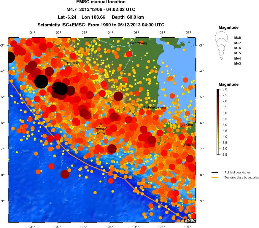 regional magnitude historical seismicity