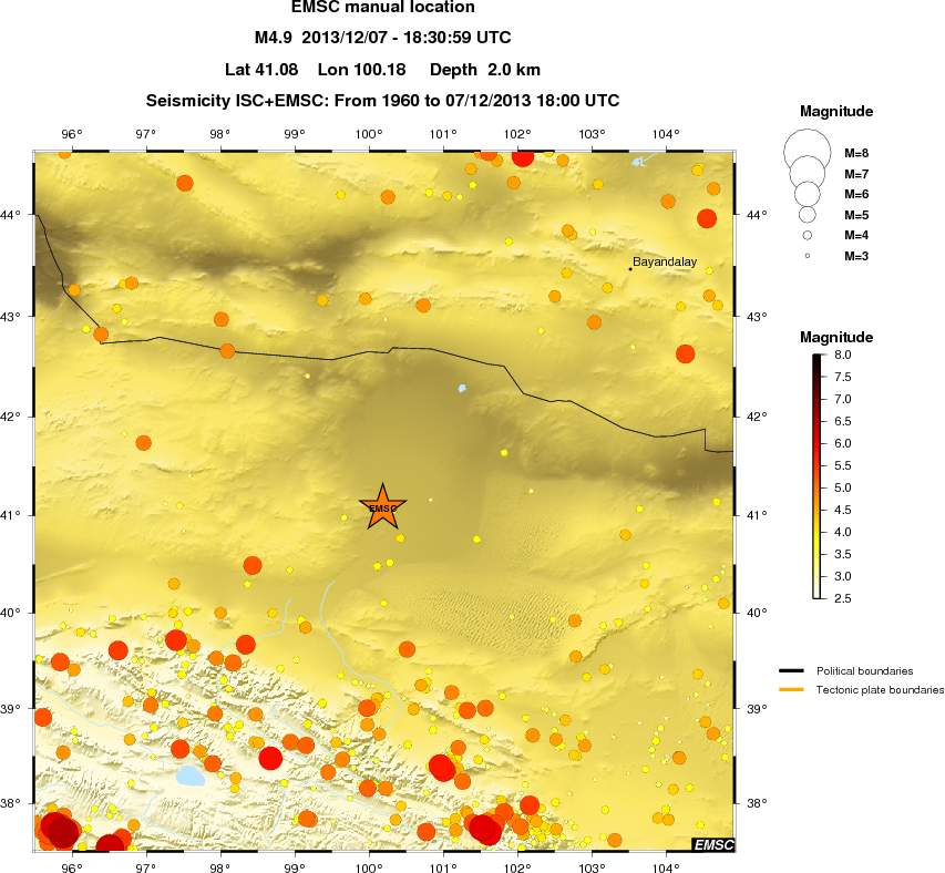 regional magnitude historical seismicity