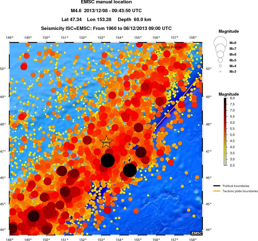 regional magnitude historical seismicity